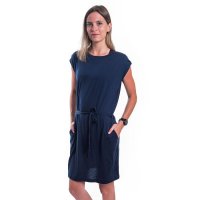 Sensor Merino active Dámské turistické šaty krátký rukáv Deep blue