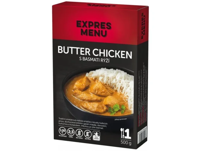 Expres menu KM Butter chicken s rýží basmati - 1 porce, 500g