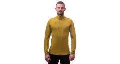 Sensor Merino Extreme pánske tričko s dlhým rukávom a krátkym zipsom, Mustard