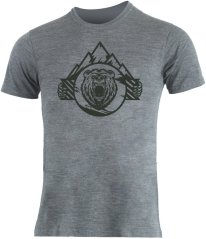 Lasting BOJAN pánské triko 50% Merino 50% Bambus, šedá
