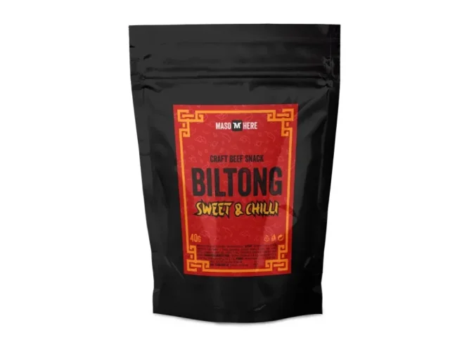 Maso Here Biltong Sweet & Chilli 40 g - speciální edice