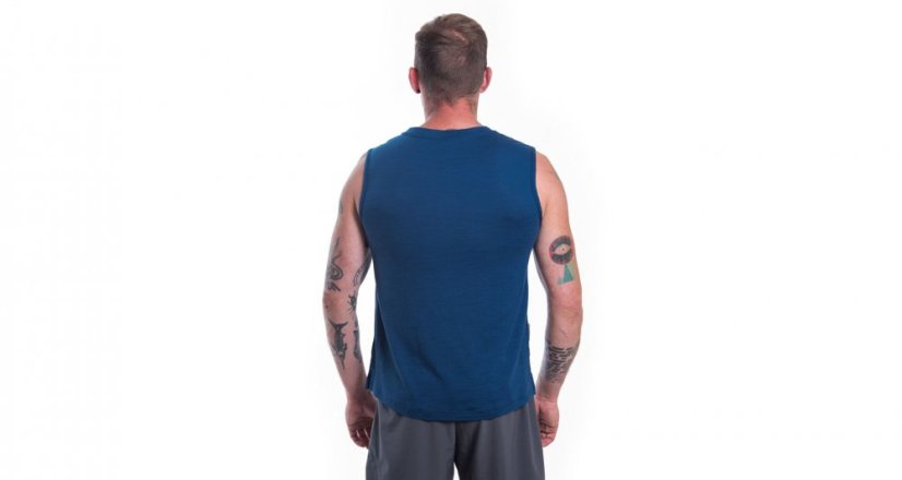 Sensor Merino Air PT pánské triko bez rukávu, Explore, tmavě modrá