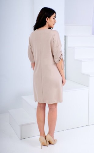 Leder-Pellicce EMILY dámské šaty béžová