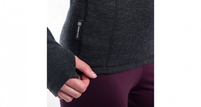 Sensor Merino Bold dámské tričko s dlouhým rukávem anthracite grey