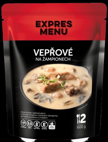 Expres menu Vepřové na žampiónech - 2porce,  600g