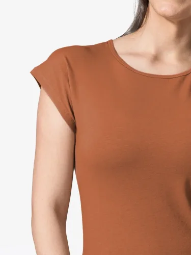 CityZen Alta dámské bavlněné triko kimonový rukáv skořicové