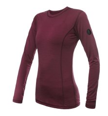 Sensor Merino Air dámské triko dlouhý rukáv, port red