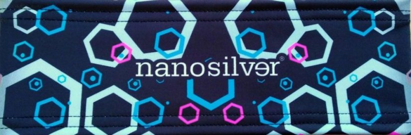 Nanosilver čelenka Hexa černo růžová