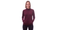 Sensor Merino Upper dámská mikina, celozip, Port red