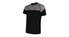 Sensor Merino Impress pánské tričko krátký rukáv černá/skulls