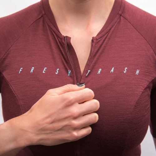 FRESH TRASH WOMEN´S, Lite Merino  Jersey, merlot red