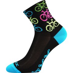 VoXX ponožky cyklistické RALF X obrázkové BIKE ČERNÉ