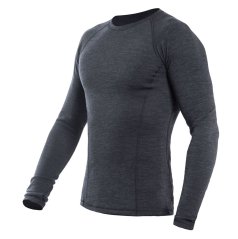 Sensor Merino Bold pánské triko s dlouhým rukávem anthracite grey