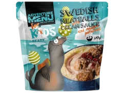 AdventureMenu KIDS – Švédske mäsové guľôčky s omáčkou a zemiakovou kašou 250 g