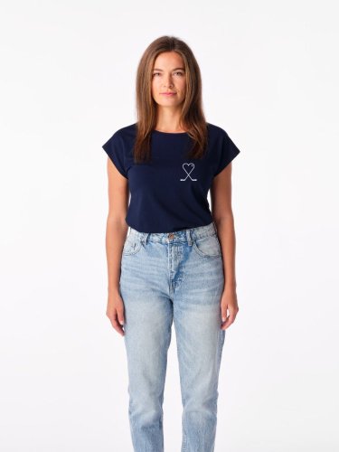 Dámské tričko CityZen ALTA navy s potiskem HOKEJ