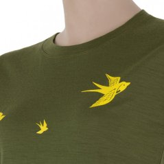 Sensor Merino Active PT Swallow Dámské tričko krátký rukáv safari zelená