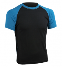 Nanosilver pánské sportovní tričko kr. rukáv černo-modrá