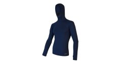 Sensor Merino DF pánské triko dl.rukáv s kapucňou Deep blue