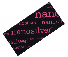 Nanosilver sportovní čelenka Uni černá/růžová