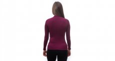 Sensor Merino Double face dámské tričko s dlouhým rukávem, krátký zip