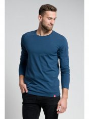 CityZen pánské bavlněné triko dlouhý rukáv modré
