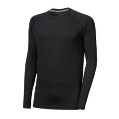 Sensor Merino Active, no logo, pánské tričko dl. rukáv, raglan, černá