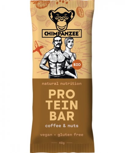 Chimpanzee Bio proteinová tyčinka káva a ořechy 40 g