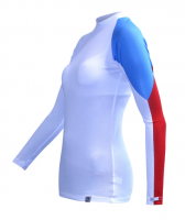 Nanosilver termo tričko dámské bílé s vlajkou dlouhý rukáv