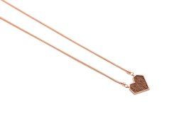 BeWooden řetízek Rea srdce nerez