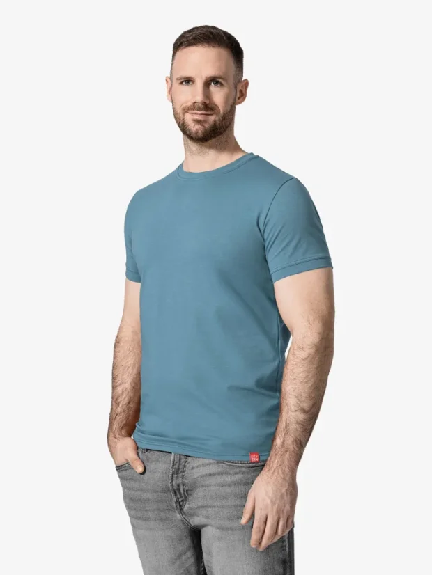 CityZen Davos pánske tričko slim fit nebesky modré
