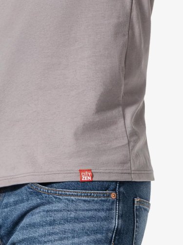 CityZen Agen pánske bavlnené tričko s okrúhlym výstrihom, popolavo sivé