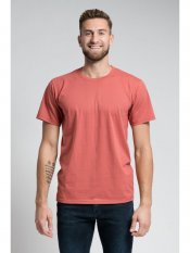 CityZen pánské bavlněné triko, kr. rukáv, s kulatým výstřihem, cihlové