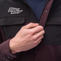 FRESH TRASH MEN´S, Rider long sleeve shirt wine red/black